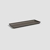 Artevasi Venezia L - Plato Rectangular de plástico para macetas, 80 cm, Color Bronce