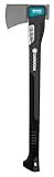 Gardena Hacha universal 1400 A: hacha versátil para diversos trabajos con madera, recubrimiento antiadherente, protección contra impactos, función martillo, Estándar, Longitud: 60 cm, Peso total: 1400 g