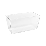 Kalapanta - Maceta orquidea Rectangular para Flores y Plantas de Interior y Exterior, Fabricado con plástico 100% Reciclado y reciclable (30cm x 15cm x 14cm, Transparente)