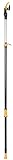 Fiskars Pértiga telescópica con cuchilla Bypass para ramas grandes y pequeñas, Capa antiadherente, Cuchillas de acero/Mango de aluminio, Longitud ajustable: 2,4 – 4 m, Negro/Naranja, UPX86, 1023624
