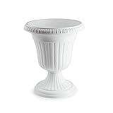 CABLEPELADO Maceta Copa, Macetero Copa, Florero Copa, Diseño Roma, Macetero Redondo, Tiesto, Fabricado en PP5 Apto balcón, jardín, Patio, Interior, 46 cm diámetro x 54 cm Altura, Color Blanco