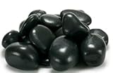 Todostones Piedras Super Lisas de Color Negras o variadas, para decoración de jardín, el Interior de la Vivienda, macetas y acuarios o terrarios (4 Kg, Super Pulida Negra Grande)