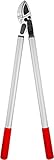 FELCO 231 Tijeras de podar a dos manos (tijeras de jardín de 80 cm de longitud, cabezal de corte de tracción, corte de 40 mm de ø, tijeras de podar con yunque curvado, peso 1,15 kg)