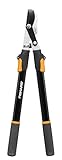 Fiskars Tijeras de podar telescópicas para madera fresca, Recubrimiento antiadherente, Acero de precisión endurecido, Longitud del mango: 63 a 83 cm, Negro/Naranja, L13, 1027528