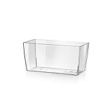 Teraplast Maceta 10447030, 30 x 15 x 14 cm, Transparente