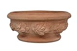 Biscottini Macetas Terracota Grandes 40x40x19 cm | Macetas Exterior Grandes | Macetas Barro Grandes Interior y Exterior | Maceta Grande