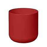SMPLY. Macetero Decorativo Redondo de Terracota para Plantas Interior y Exterior Ideal para Terrazas y Jardínes 15 x 15 cm Rojo