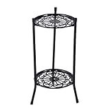 Juzinqu Soporte de Metal para Plantas - Soporte para macetas de Hierro Forjado - Estante de Soporte de Planta de Metal para Interior y Exterior, Estante de exhibición de Plantas de Servicio Pesado