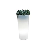 Macetero con luz Led RGBW 60 cm y 80 cm solar y batería recargable (60 cm Solar)