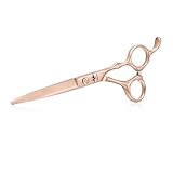 Tijeras de corte de pelo profesionales de peluquería de 15,24 cm, tijeras de peluquería PURPLEBIRD, kit de corte de pelo para hombres, mujeres y niños, acero inoxidable japonés, oro rosa
