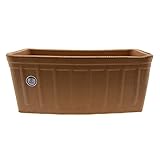 CERÁMICA RAMBLEÑA | Jardinera | Jardinera balcón | Jardinera Exterior | Jardinera Rectangular | Jardinera de cerámica | Jardinera de Barro Rojo - Modelo J01 | 31x13x13 cm