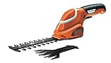 BLACK+DECKER GSL700 Kit tijera cortacésped y arreglasetos Batería de Litio 7.2 V 1.5 Ah Sistema de cuchillas intercambiables