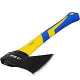 S&R Hacha para Jardinería y Madera 600 gr. - Hacha de Mano Acero Forjado con Mango de Fibra de Vidrio