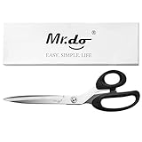 Mr.do Tijeras Costura Tijeras de Corte y Confección Profesional Tijeras de Sastre Tijeras de Coser Afiladas de Acero Inoxidable Hoja Larga Clásica para Confección de Tela Cuero