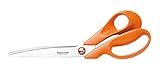 Fiskars Tijeras de sastre, Longitud: 27 cm, Hoja de acero inoxidable/Mangos de plástico, Naranja, Classic, 1005145