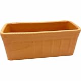 Maceta Barro Terracota Natural Alargada - Jardinera Barro Rectangular 30 X 13 X 12.5 CMS