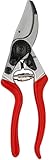 FELCO 9 Tijeras de podar (corte ø 25 mm, longitud 210 mm, tijeras de podar para zurdos, mangos de aluminio, ergonómicas, tijeras con amortiguador)
