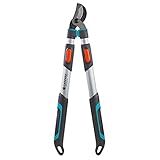 Gardena Cortarramas: podadera Bypass telescópica, Adecuada para podar brotes jóvenes, Mangos, Negro/Plateado/Turquesa, Diámetro máx de Corte 42 mm, Longitud 65-90 cm