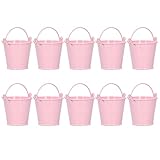 HERCHR Paquete de 10 Mini Cubos Metal Cajas, Cubos de Metal Rosa Mini para Caramelos, Cubos de Metal de Lata para Plantas de Jardinería Decoración de Fiestas Boda Cumpleaños 4,4 x 5,5 cm(#2)