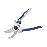 Amazon Basics - Tijeras de podar bypass de acero, 17,8 cm, Color Azul