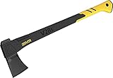 LEXIVON Hacha de división V28s, Mango Compuesto de Fibra de Vidrio Ligero de 71 CM y Agarre ergonómico TPR | Funda Protectora de Transporte incluida [LX-V28s]