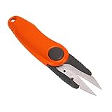 Tijeras para Cortar Sedal, Tijeras Plegables Multifuncionales para Aparejos de Pesca, Convenientes para Cortar Sedal (2#Naranja)