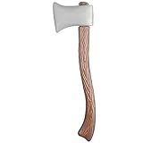 Acan Clásico hacha con diseño de madera de plástico para jóvenes y adultos, complemento para carnaval, halloween y celebraciones. Tamaño: 60 x 15,5 x 5 cm