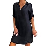 Zylione Suéteres de Navidad para mujer, manga larga, cuello redondo, estampado de gnomo, ligero, vestido midi sin botones, vestidos fucsia, 1-negro, XXXL