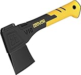LEXIVON V10 Hacha de Camping de Longitud: 25 CM | Agarre ergonómico TPR, Mango Compuesto Ligero de Fibra de Vidrio | Funda Protectora incluida (LX-V10)