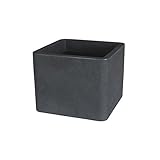 Jardinera greemotion Lea en óptica de granito negro - maceta angular - jardinera 30x30cm - maceta de plástico - maceta planta volumen 15L - jardinera impermeable - accesorios de jardín resis