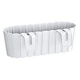 Jardinera para balcón BOARDEE HOOK 4,9L., dimensiones (mm) 383x212x130, color Blanco