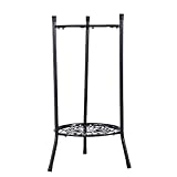 WOTEG Soportes Altos para Plantas de Metal | Soportes Altos para Plantas de Hierro Forjado de 2 Niveles | Soporte para Maceta, Estante Decorativo para Plantas para Esquina, Patio, Sala