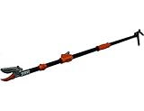 Garten Primus 01410 - Tijeras de jardín Extensibles (137,5 x 9 x 3,1 cm), Color Negro y Naranja