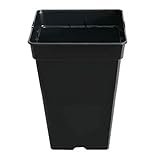 PACK DE 10 MACETAS CUADRADAS DE PLÁSTICO NEGRA DE 5,5 L - 18x18x25,5 CM