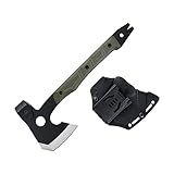 OKNIFE Otacle A1 Hacha Hoja de Acero Inoxidable 50Cr15MoV con Mango de G10 Multiherramienta Hacha para Cortar 3 en 1 para Hogar,Camping, al Aire Libre, Jardín, Bosque