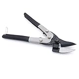 NUZAMAS Tijeras de estaño resistentes de corte recto, cortadores de chapa de acero fino, corte de metal industrial, 27 cm