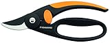 Fiskars Tijeras de podar, Cuchilla bypass, Ø de corte: 2 cm, Longitud: 20 cm, Negro/Naranja, 1001534