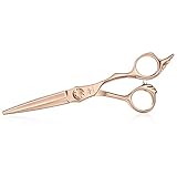 Tijeras de corte de pelo profesionales de peluquería, 6 pulgadas, tijeras de peluquería para hombre, mujer, acero japonés inoxidable, mango ala grabado, bronce