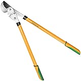 GRÜNTEK Tijera de Podar 2 Manos T-Rex 76cm Cortarramas hasta Ø 5cm - Podadora con Hoja Bypass 67mm con Doble Engranaje