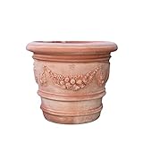 Biscottini Maceta para plantas de exterior, 72 x 62 x 72 cm, fabricada en Italia, macetas de terracota grandes de exterior, macetas para plantas de exterior, maceta grande de exterior