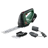Bosch Home and Garden 0600857000 Bosch AdvancedShear 18V-10 (1 2,0 Ah, Sistema de 18V, cortan hasta 85 m² por Cada Ciclo de batería, con Cuchillas cortacésped y Cortasetos, en Caja)
