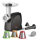 Moulinex HV4 Successor - Picadora de carne, 2000 W, Hacha perfecta hasta 2,3 kg/min, polivalencia, corte verduras, salchichas y kebbébes, puños y rendimiento duradero. Fabricado en Francia ME472832