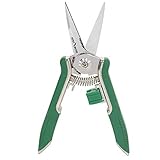 6.5inch micro FLORA GUARD punta de hoja recortadora de jardineria poda SNIP tijeras de podar con mano de acero inoxidable verde