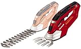 Einhell Tijeras inalámbricas para cortar hierba y podar arbustos GE-CG 12 Li (Li-Ion, 12V, 1,5Ah, cuchilla cortada por láser, cuchilla para cortar hierba, transmisión de metal, mango telescópico)