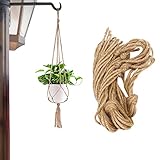 ZLXFT Colgador de Plantas,Planta Suspensión Colgador de Cuerda de Algodón,Macramé Colgador de Plantas Colgante,Macetero Colgante de Macramé para Interior y Exterior