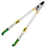 GRÜNTEK Tijeras de poda telescópicas XT 685-940 mm sistema de corte Bypass. Hoja 82mm de acero revestido templado y Teflon. Magos con 6 pos. ajustables.
