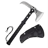 Hacha Supervivencia Hacha leña Tomahawk Hacha Bushcraft Hacha de Camping - con Funda para Caza, Pesca, Camping, Outdoor, Supervivencia y Bushcraft