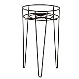 Maison & White Soporte de maceta de metal | Soportes para plantas altas para interiores | Maceta elevada con patas de horquilla | M&W (negro)