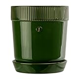 Sagaform Elise 5018394 - Maceta de gres (14 x 14 x 15 cm), Color Verde