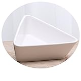 Bystar Zakka - Maceta de cerámica blanca para plantas suculentas decorativas triangulares, mini macetas